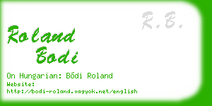 roland bodi business card