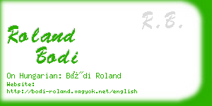 roland bodi business card